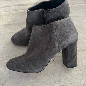 Via Spiga Charcoal Suede Ankle Booties